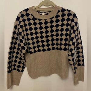 J. Crew Diamond-Cut Cashmere Sweater, Small